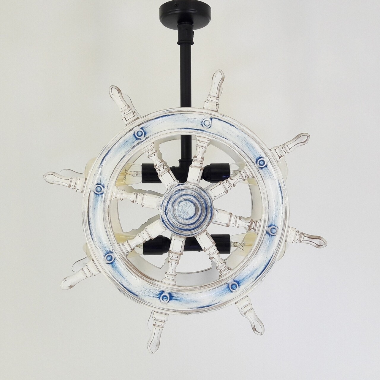 Candelabru All Design, metal, 53x15x65 cm, White - imagine 6